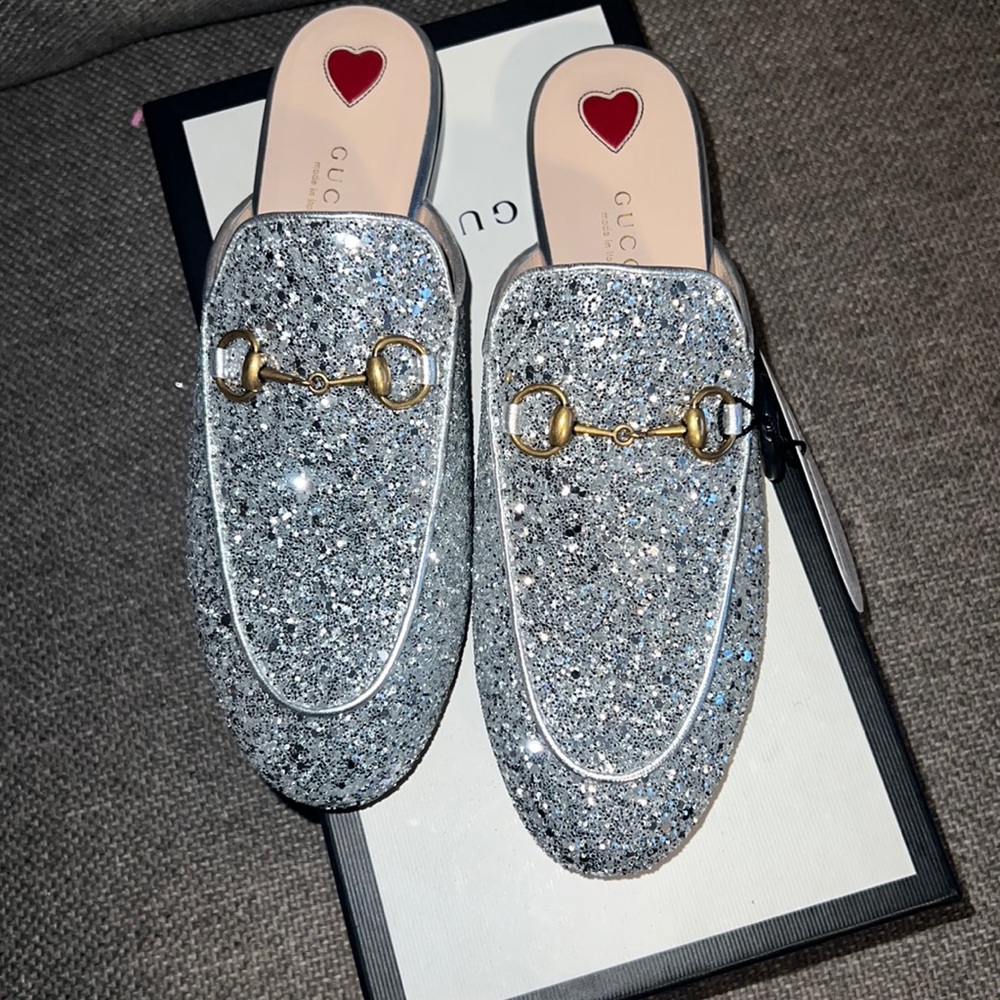 Authentic Gucci Glitter Princetown Mule